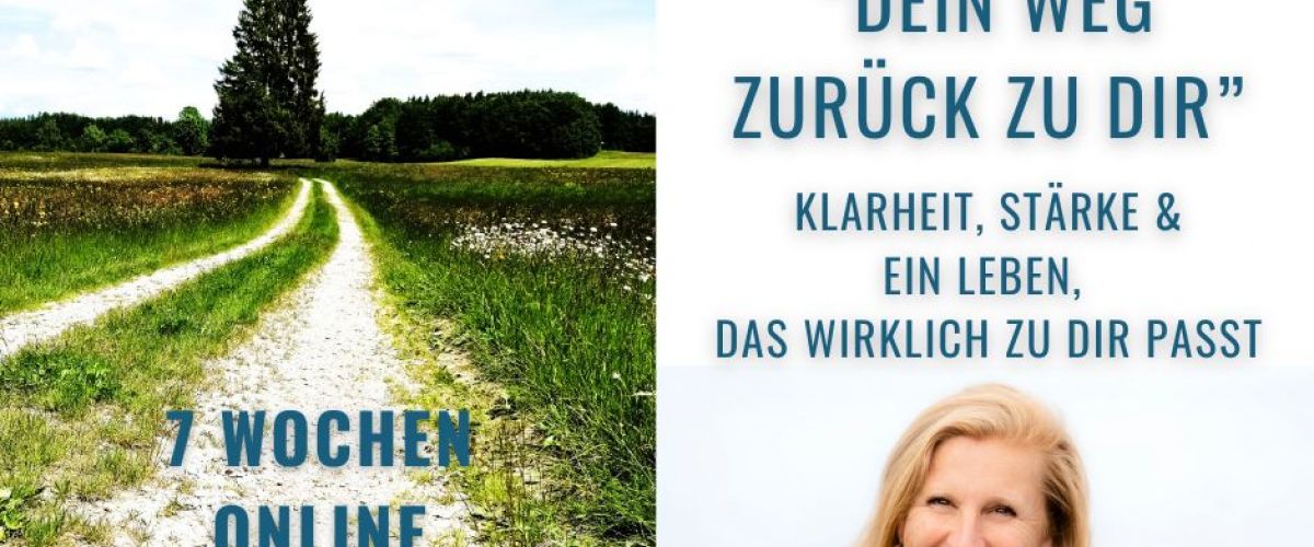 Yvonne Schmidt-Bender Flyer - Online-Kurs "Dein Weg zurück zu dir" - Vorderseite